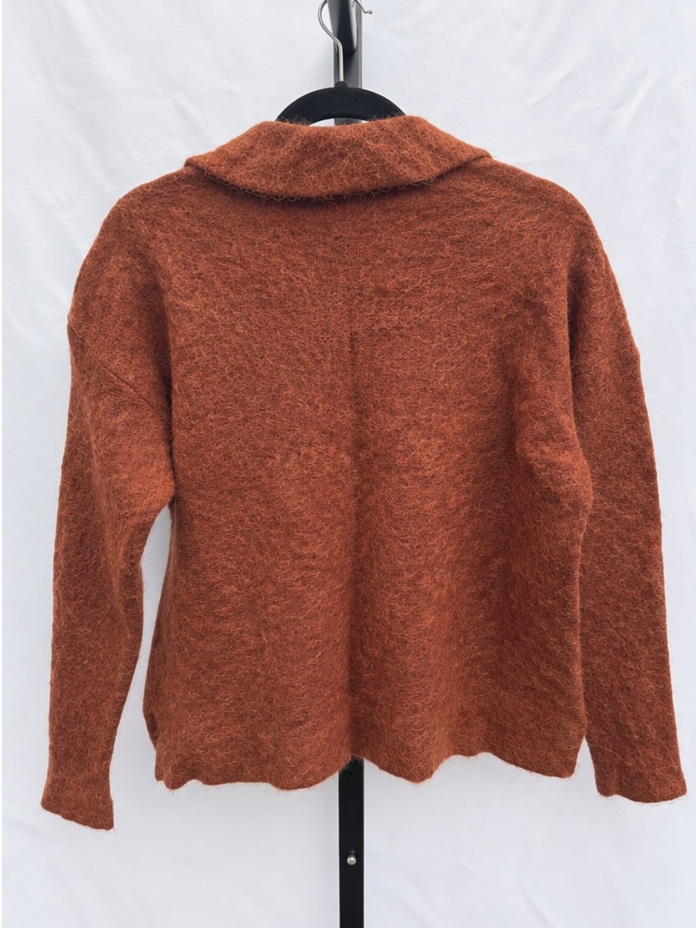Madewell Carrabelle Polo Cardigan Sweater Alpaca Merino Wool Blend Size L - Picture 11 of 11